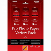 Canon Photo Paper Pro Variety Pack PVP-201, PVP-201, fotografski papir, 5x mat PM-101, 5x sijajni PT-101, 5x LU-101 tip sijajnega, 6211B02