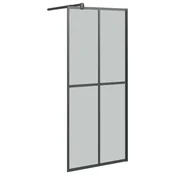 Vidaxl Pregrada za tuš 90x195 cm temno kaljeno steklo