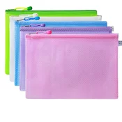 Dardanar 10 žepov za datoteke z zadrgo, mrežasta plastična zadrga, (21199531)
