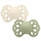 BIBS - Simetrična duda Infinity, silikon - Ivory/Sage (0-6m)