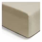 Plahta s gumicom GRACE 90 x 200 cm, badem krem, tencel, Clarysse