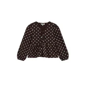 WE Fashion Bluza pastelno modra/temno rjava