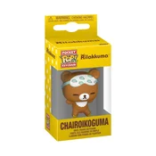 Obesek z vinilno figurico Funko Pocket Pop! Rilakkuma - Chairoikoguma Sleepy (94206)