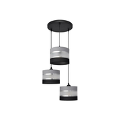 Luster na sajli HELEN 3xE27/60W/230V crna/siva/srebrna