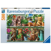 Ravensburger Sestavljanka Mačke v knjižnici 500 kosov