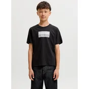Jack & Jones Junior Majica JCOFUSION siva / svetlo siva / črna / bela