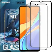 shumee 2x kaljeno steklo za Xiaomi Redmi 9C (celoten zaslon, polno 5D, 9H)