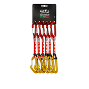Climbing Technology Fly-Weight EVO Set DY Pack of 6 Quickdraws Red/Gold 12 cm