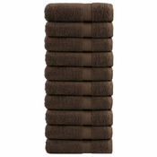 Rucnici za kupanje SOLUND 10 kom smedi 100 x 150 cm 600 gsm