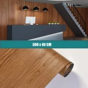 Samolepilna nalepka z videzom lesa (300x40cm) | DURAWOOD, Kostanjeva rjava
