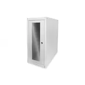 Digitus PC Schrank für Computergehäuse Glastür , inkl, Castorgruppe, Farbe, Siva RAL 7035 (DN-CC 9001)