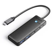 Orico Hub usb-c orico papw2ac-c3-015-bk-ep 2x usb-a, 2x usb-c, pd 100w