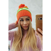 Womens Cap Kinga K297 Orange + Green Neon + White