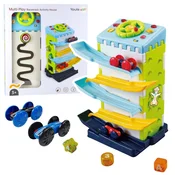 slomart LEAN TOYS Interaktivni izobraževalni blok z avtomobilčki, sortirnik, luči, zvoki