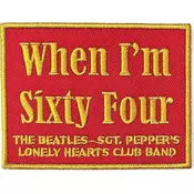 The Beatles When Im Sixty Four Našitek za šivanje 84 x 65 mm
