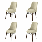 HANAH HOME Set 4 stolice Pare Cream Brown