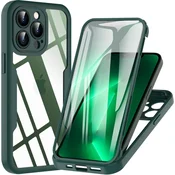 shumee Ovitek za iPhone 13 Pro 6,1” zelen + 360° zaščitna folija Hensyple