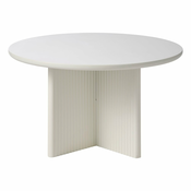 Svetlo siva okrogla mizica o 80 cm Palma – Unique Furniture