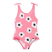 NAME IT Jednodijelni kupaći kostim ZULLE, roza / crna / prljavo bijela