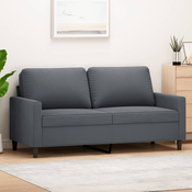 vidaXL Dvosed temno siv 140 cm žamet