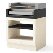 Tuozi Kitaway Grill z inox vložkom s spodnjo blendo - črna/bela
