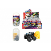 Teddies Mini terenski avto z ŽAGAnjalnikom iz plastike 4cm v plastičnem jajcu 5x10cm