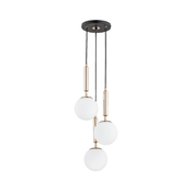 Lestenec na vrvici VOLDA 3xE14/10W/230V pr. 28 cm medenina
