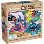 Lisciani Eco puzzle Disney Stitch, Dvostrane, 60 dijelova