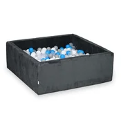 shumee Suhi bazen 110x110x40 Corduroy Graphite 600 kroglic: prozorna, bela, siva, modra