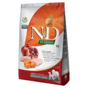 N&D Pumpkin Medium/Maxi Adult, Piletina & Nar - 2.5 kg