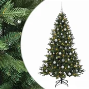 Vidaxl Umetna božična jelka z bučko 240 cm 300 LED Toplo bela