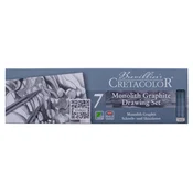 Umetniški set Cretacolor monolith pocket 7/1 (monolitni grafit 2H, HB, 4B, 6B, 8B, 9B in radirka)