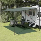 vidaXL Preproga za šotor 250x450 cm temno zelena