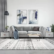 Stolici za kavu 2 kom Siva betona 50x50x40 cm konstruirano drvo