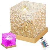 Akrilni akril. LED RGB Crystal LAMP CUBE USB + daljinski upravljac