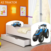 Djecji krevet ACMA s motivom 180x80 cm 42-traktor