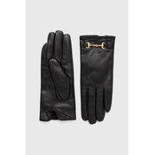 Kožne rukavice Morgan za žene, boja: crna