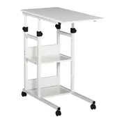 Homestar Stranska mizica 80x40x72-82 cm bela
