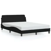 Vidaxl Posteljni okvir Dover črn 140x190 cm blago