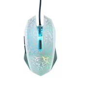 INF Žična mehanska igralna miška z RGB osvetlitvijo in ergonomsko obliko White, (5000093833)