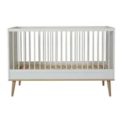 quax otroška posteljica flow 70x140 white & oak