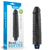 LoveToy Real Softee Rechargeable Vibrating Dildo 9.5 Black