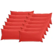 vidaXL Prevleka za blazino 12 pcs HEERLEN Rdeča 40 x 80 cm Poliester