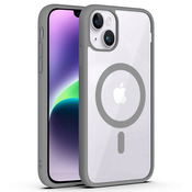 Hibridni ovitek PastelMag z magnetom MagSafe za iPhone 15 Plus - titanium gray