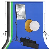 Fotografska oprema sa svjetlima softbox, pozadinom i reflektorom
