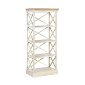 Homestar Knjigarna SAMIRA 72x36x153,5 cm starinsko bela rjava
