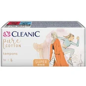 shumee 038405 HH Cleanic Super tamponi iz čistega bombaža 16 kosov