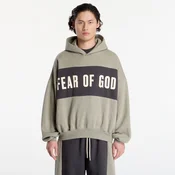 Mikina Fear Of God Essentials Cropped Relaxed Panelled Hoodie Seal Heather/ Iron Grey XXL