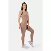 Ženske tajice Sporty Smart Pocket High-Waist Brown - NEBBIA