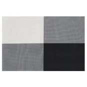 Set of 4 table mats, Black and white, 45 x 30 cm